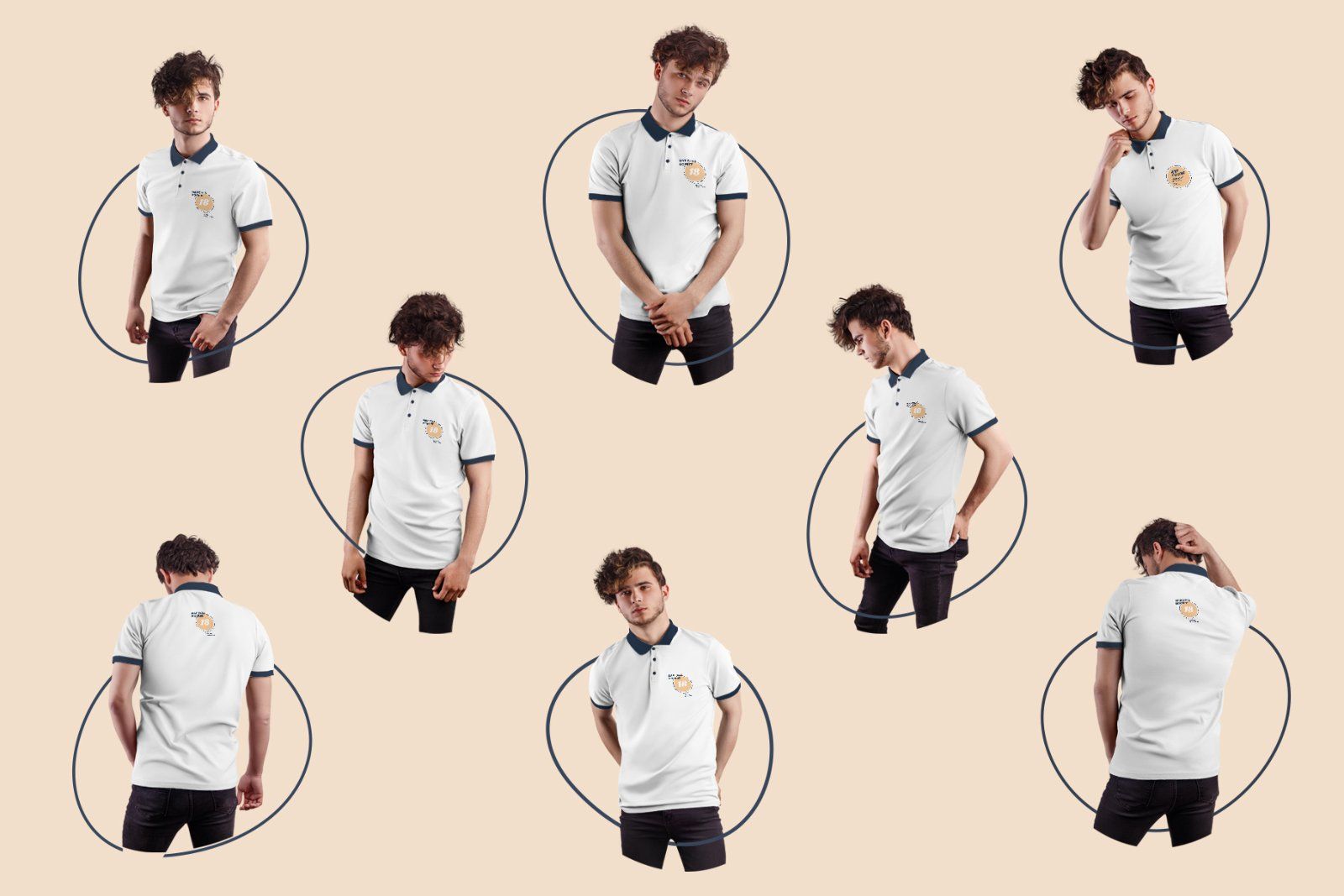8 Men's Polo Mockups — image 2