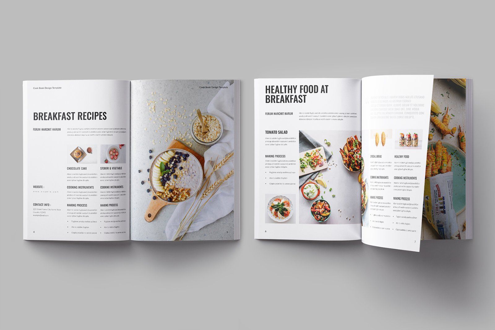 Cookbook Recipe Book Template
