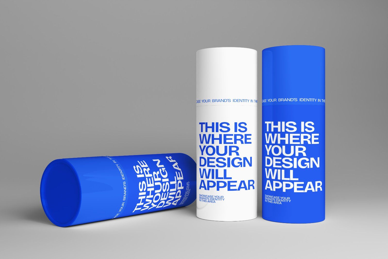 Glossy Tube Rounded Packaging Mockup