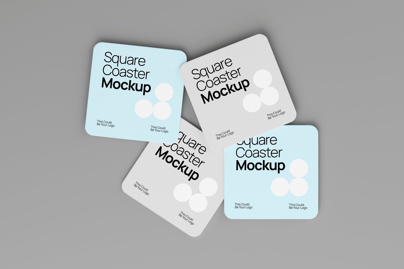 Square Coaster Mockup