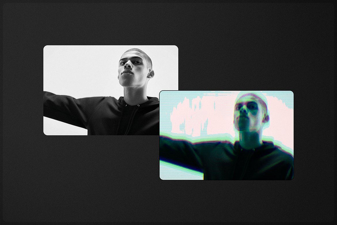Glitch Dissolve Photo Effect
