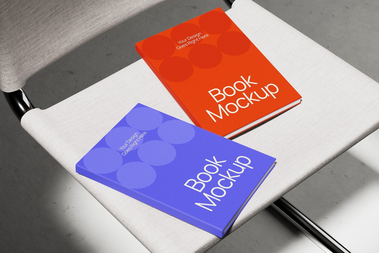 A4 Book On Chair Mockup