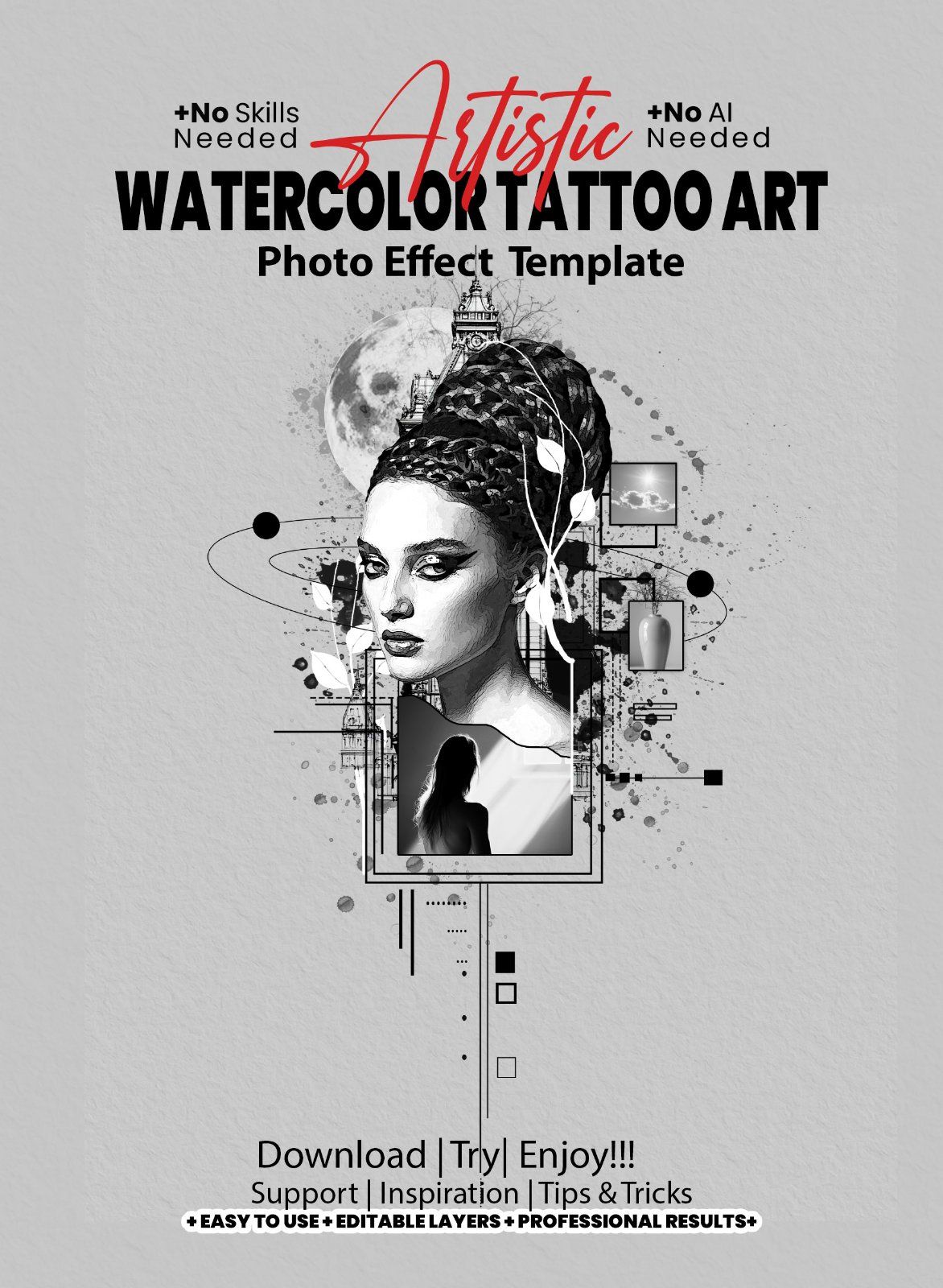 Artistic Watercolor Tattoo Art