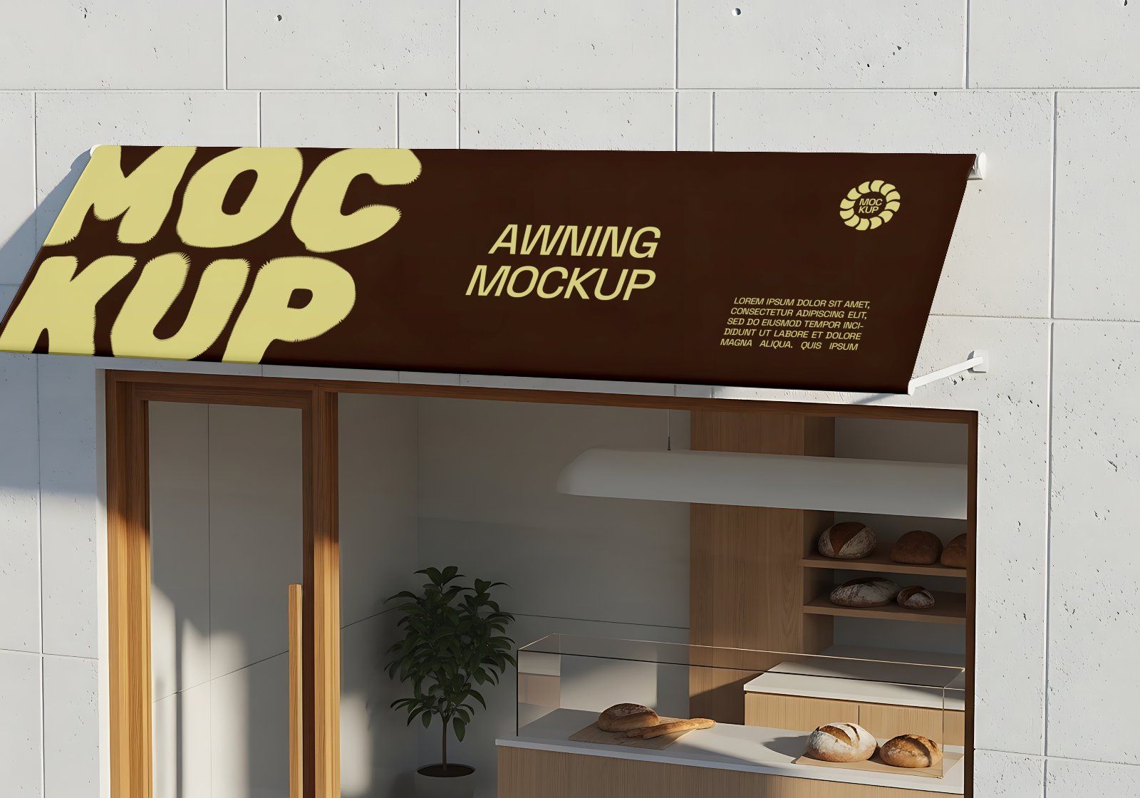 Premium Branding Brown Bakery Store Mockup