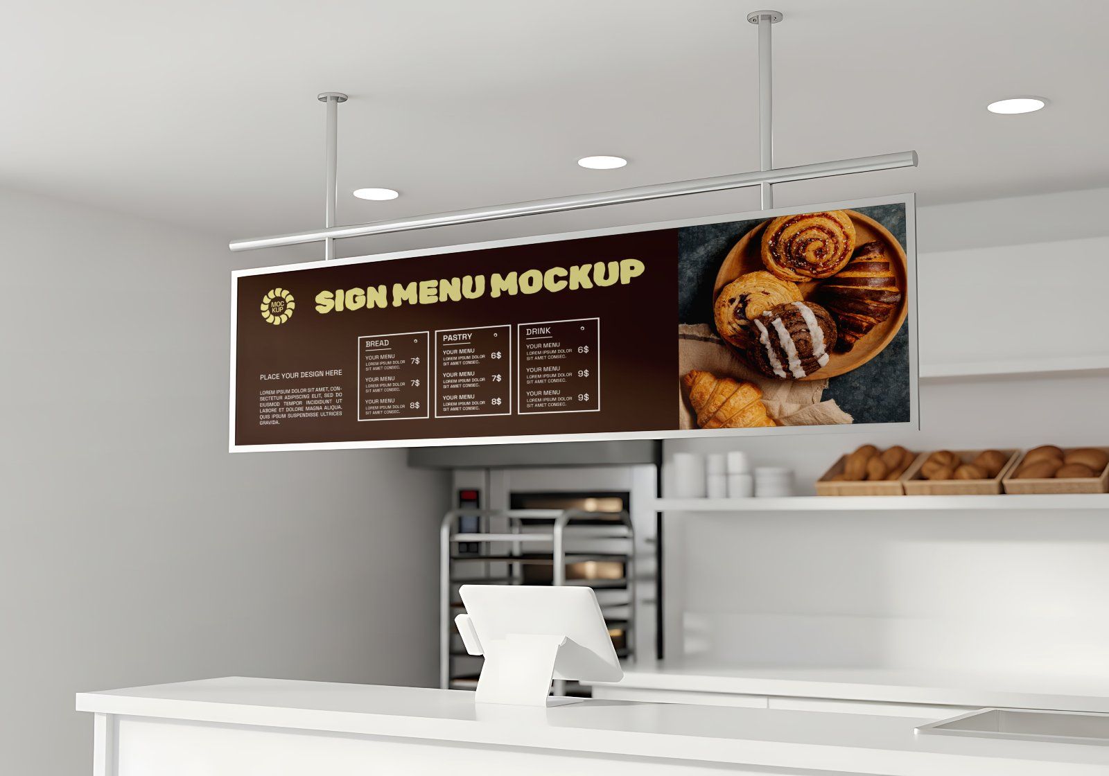 Premium Branding Brown Bakery Store Mockup