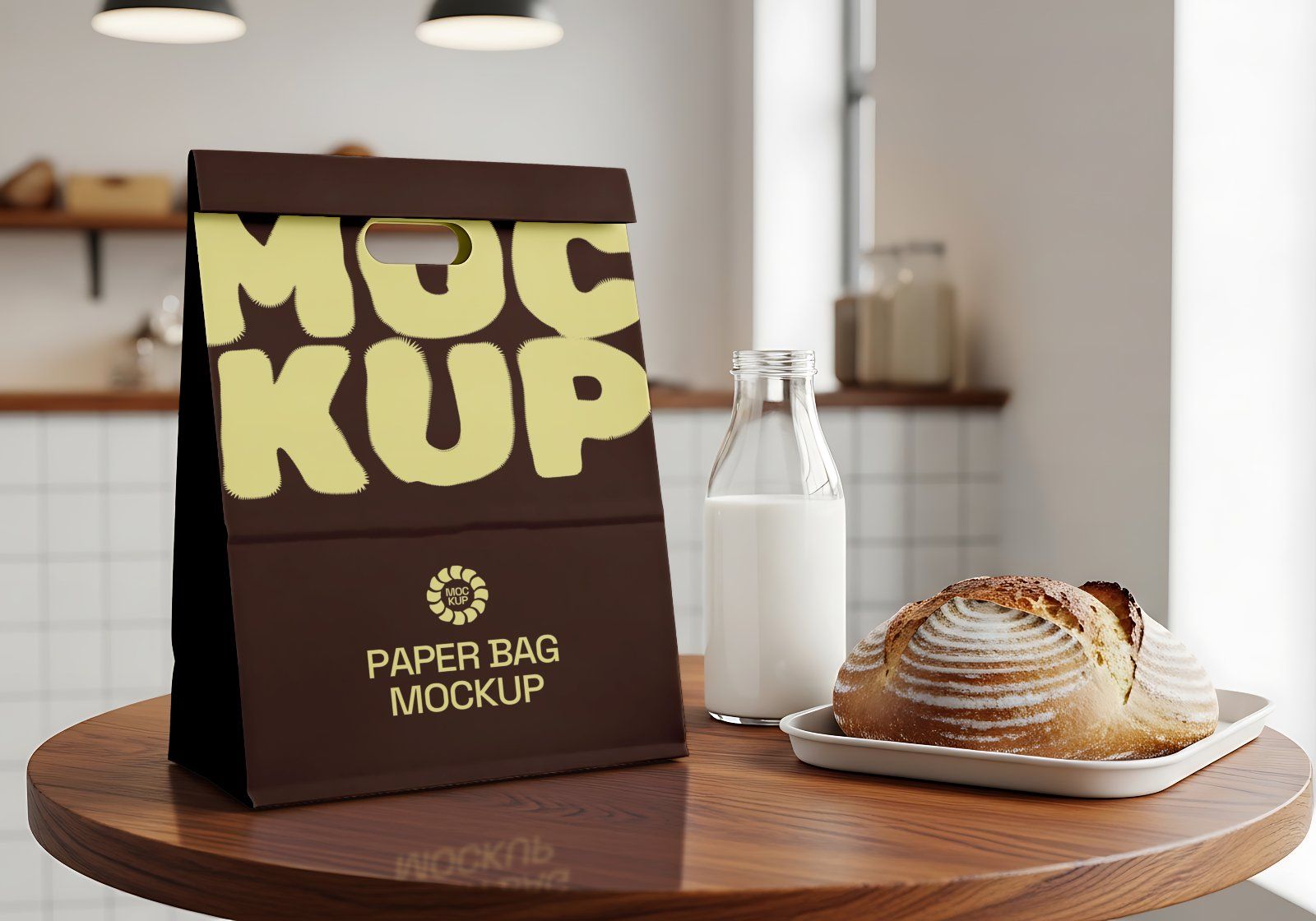 Premium Branding Brown Bakery Store Mockup