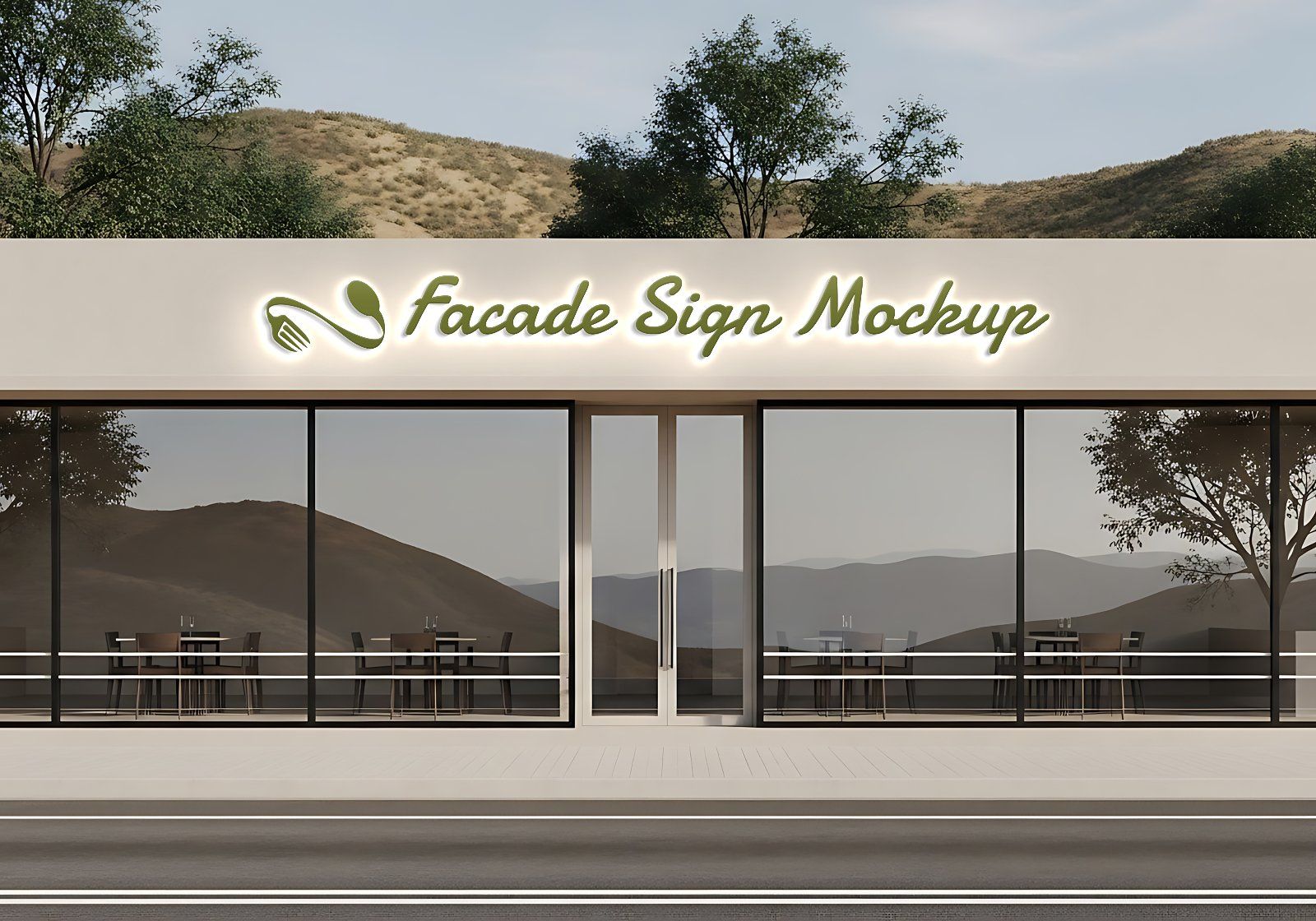 Premium Branding Restaurant Mockup