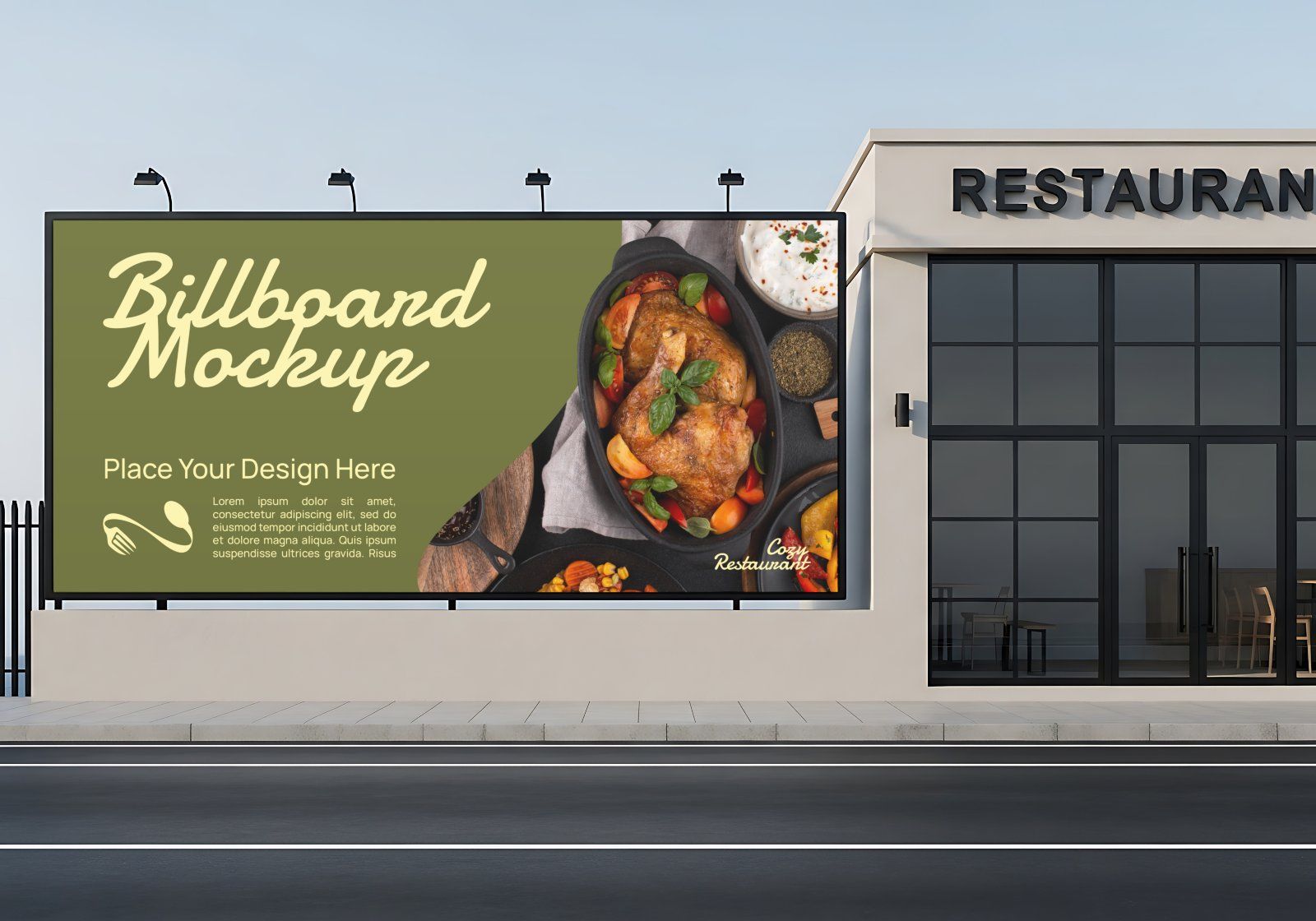 Premium Branding Restaurant Mockup