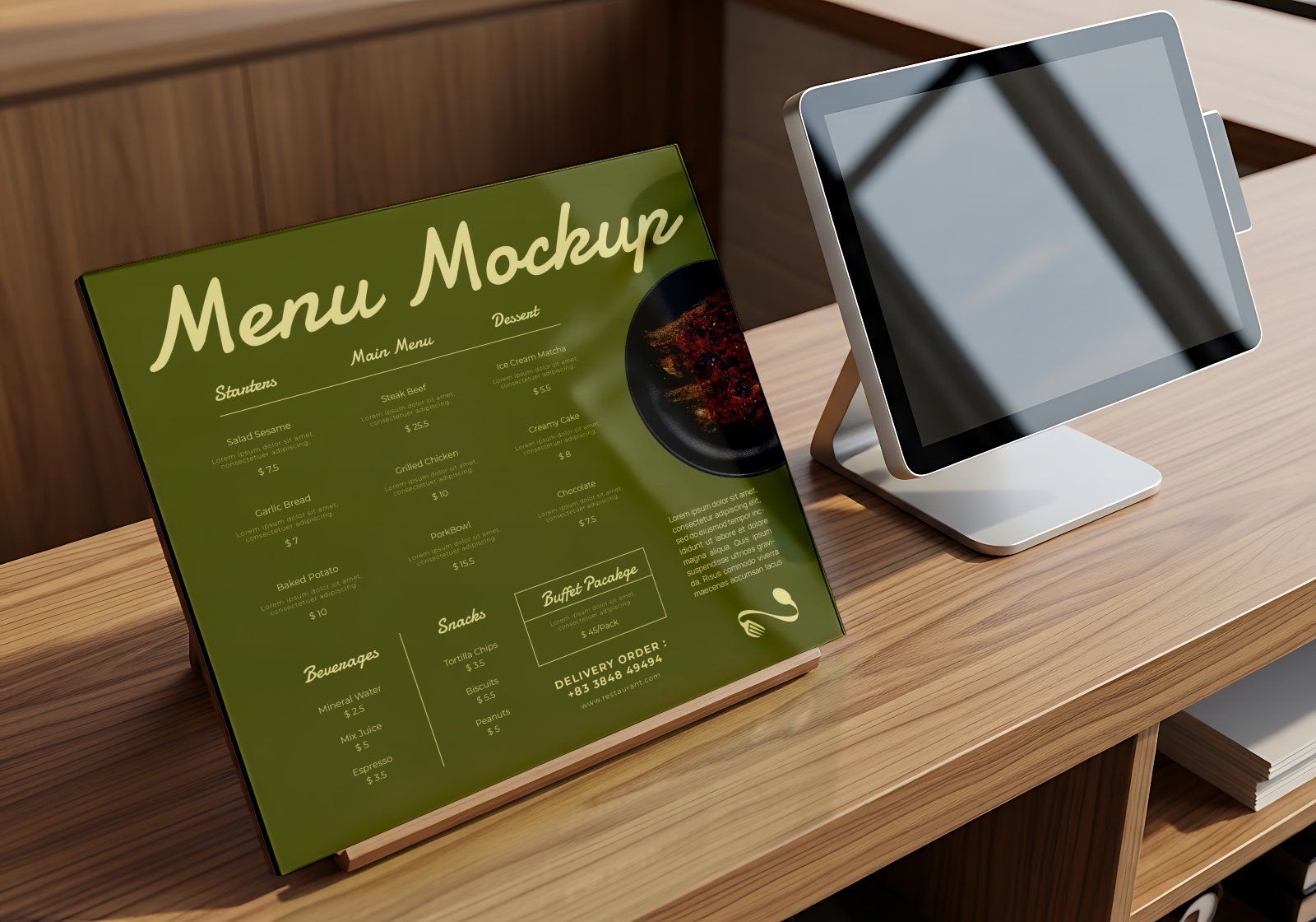 Premium Branding Restaurant Mockup