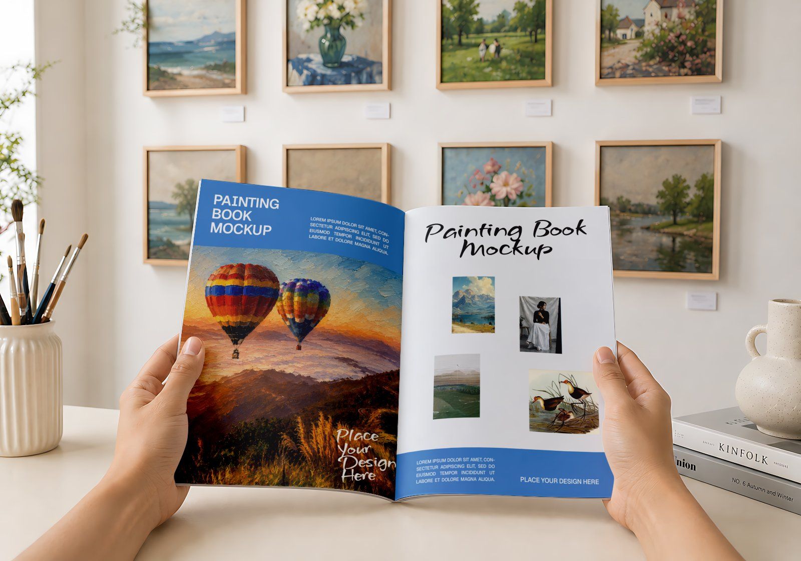 Premium Art Studio & Painting Mockup Bundle – 15 Creative PSD Scenes for Artists, Fine Art Branding