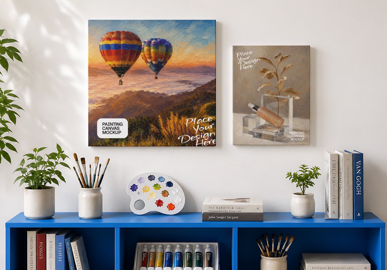 Premium Art Studio & Painting Mockup Bundle – 15 Creative PSD Scenes for Artists, Fine Art Branding
