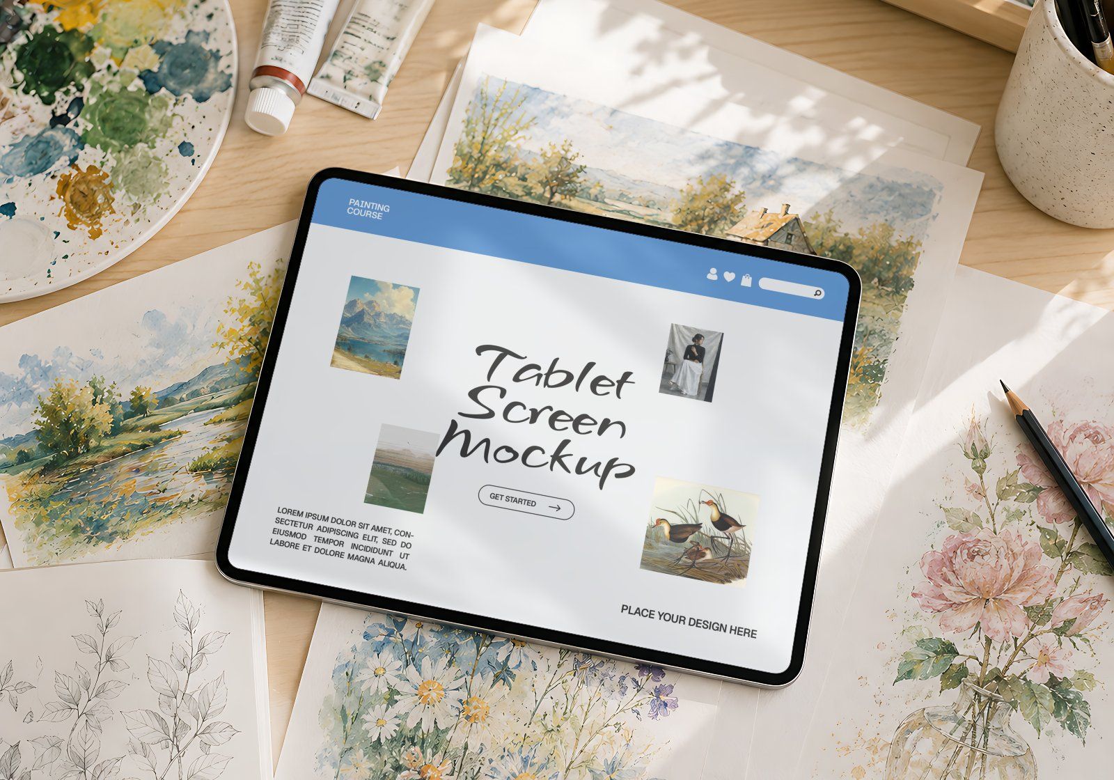 Premium Art Studio & Painting Mockup Bundle – 15 Creative PSD Scenes for Artists, Fine Art Branding