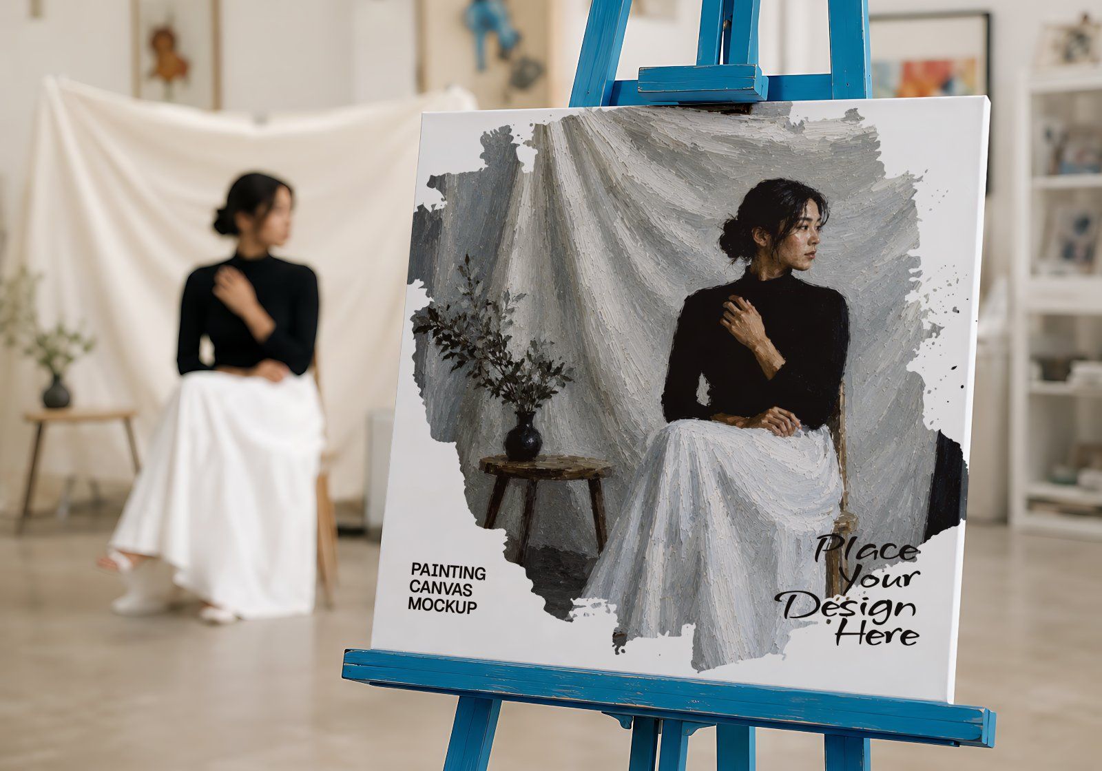 Premium Art Studio & Painting Mockup Bundle – 15 Creative PSD Scenes for Artists, Fine Art Branding