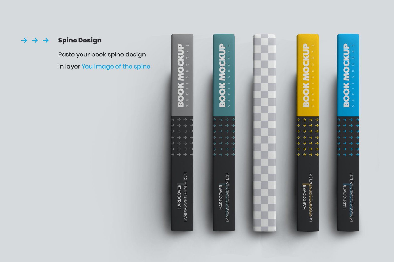 8 Book Mockups Hard Cover Landscape Oriantation.