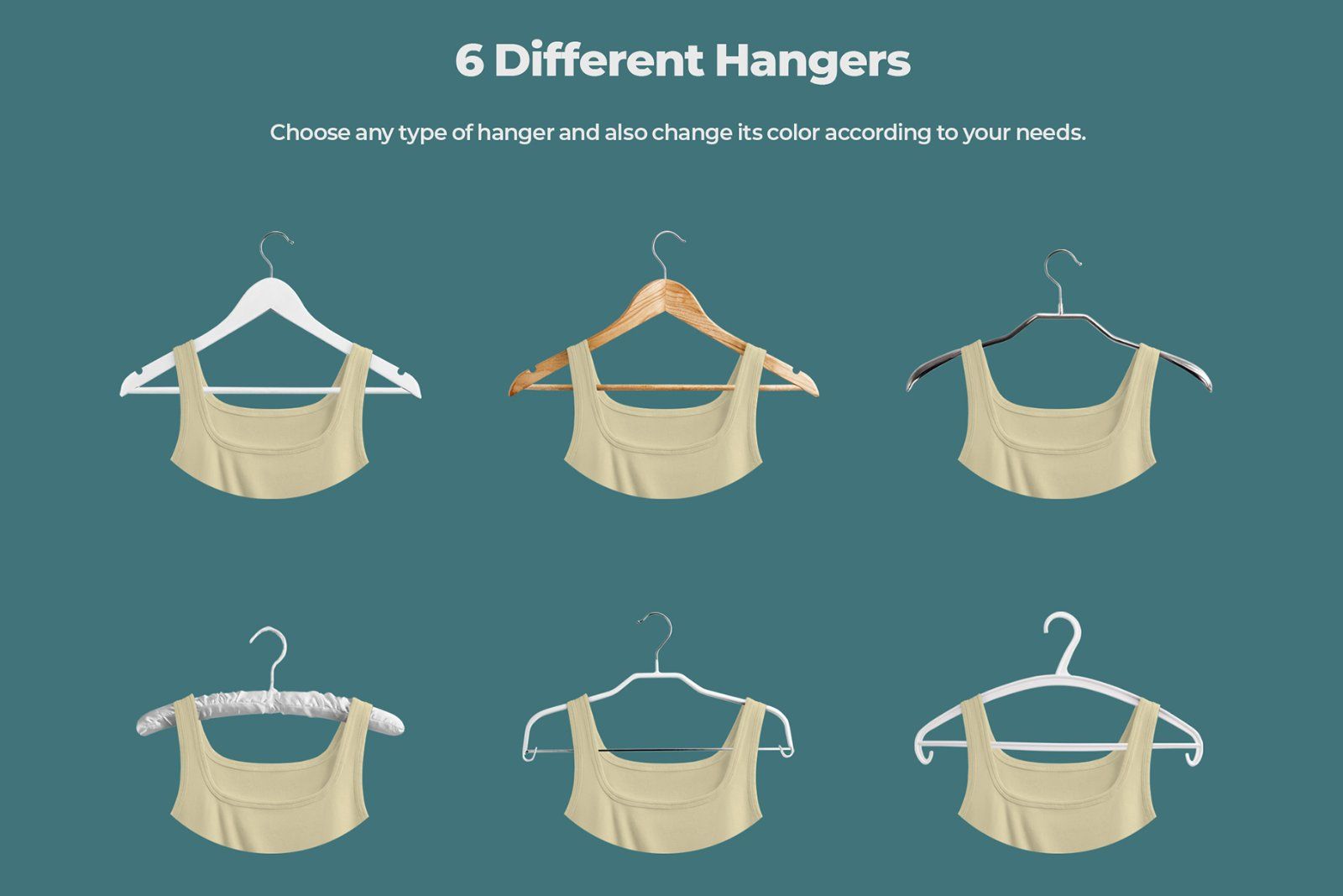 2 Mockups  Tank Top With 6 Different Hangers — image 3