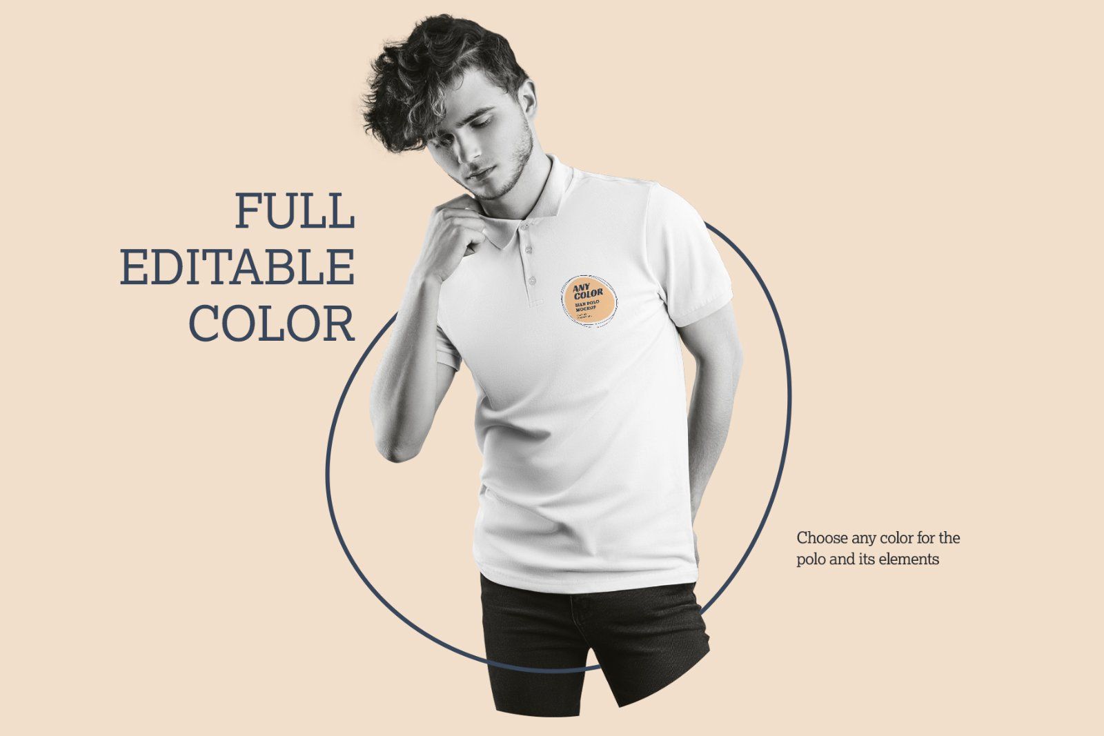 8 Men's Polo Mockups — image 3