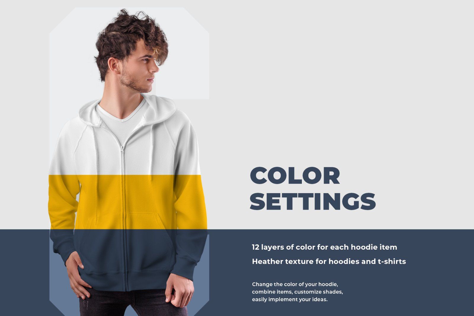 10 Men's Zip Hoodie Mockups — image 3