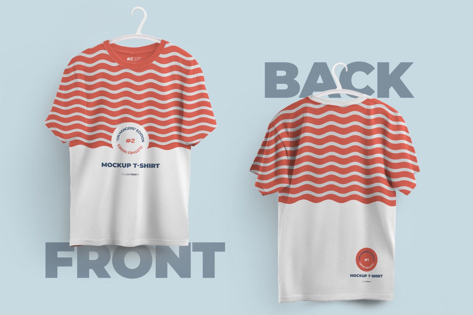 2 Mockups Oversized T-shirts On 6 Different Hangers — image 2