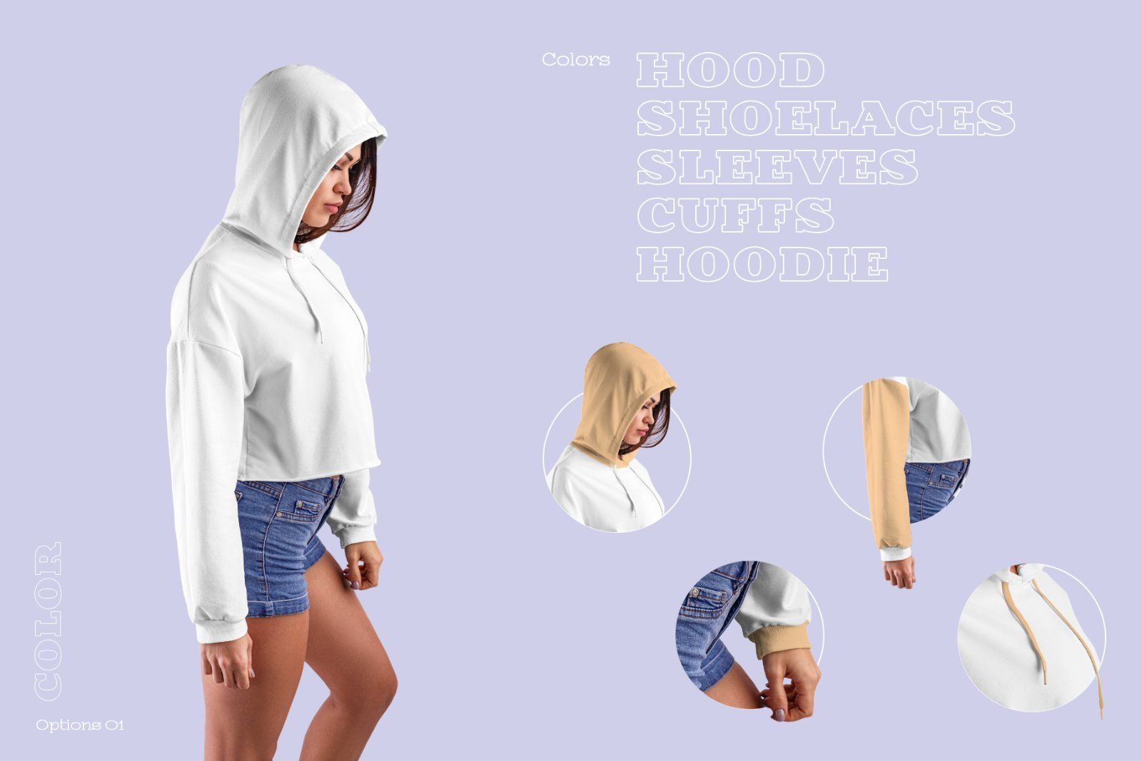 8 Mockups Women Crop Top Hoodie