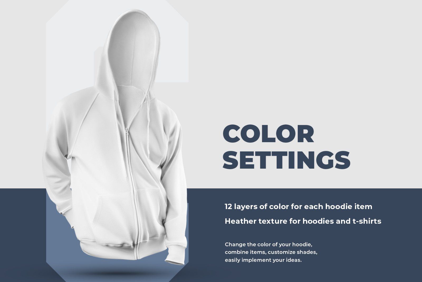 10 Men's Zip Hoodie Mockups 3D Style — image 3