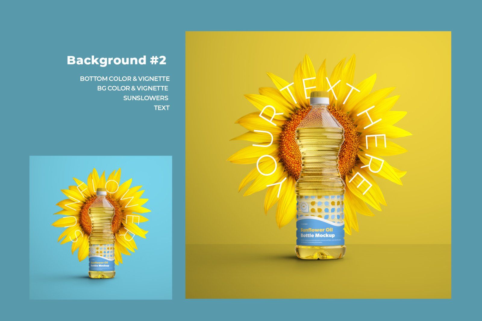 5 Mockups Plastic Sunflower Oil Bottles — image 3
