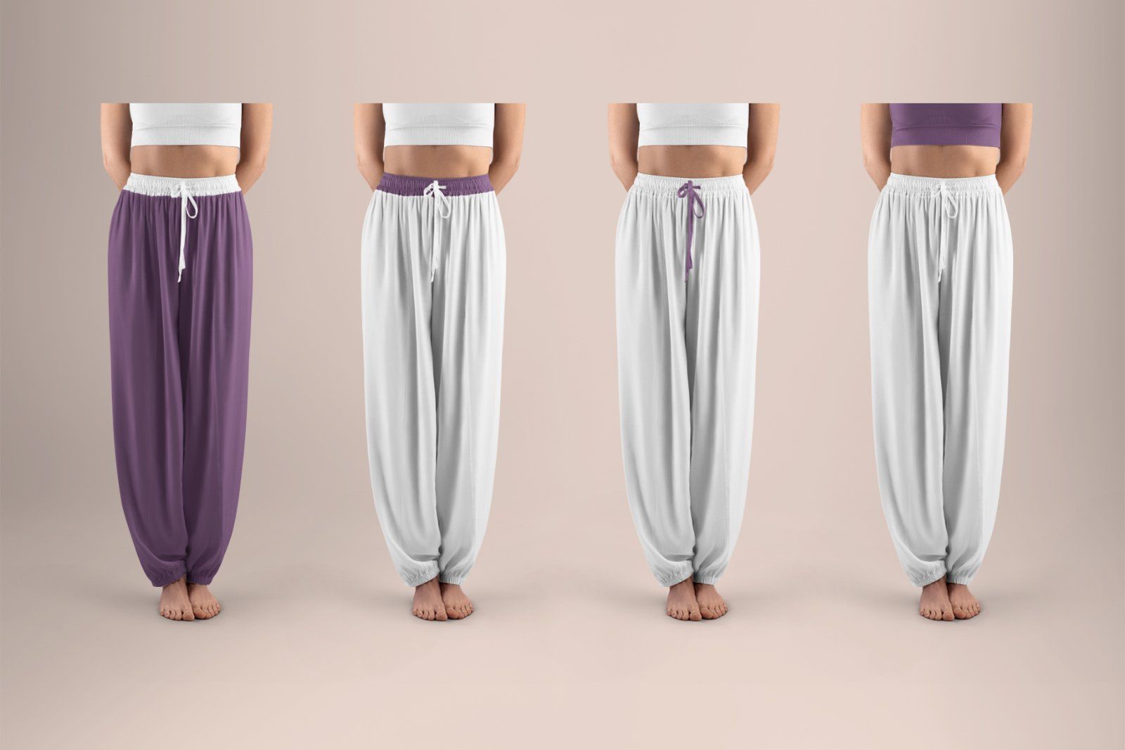 5 Wide Leg Pants Mockups for Yoga and Pilates. vol.01