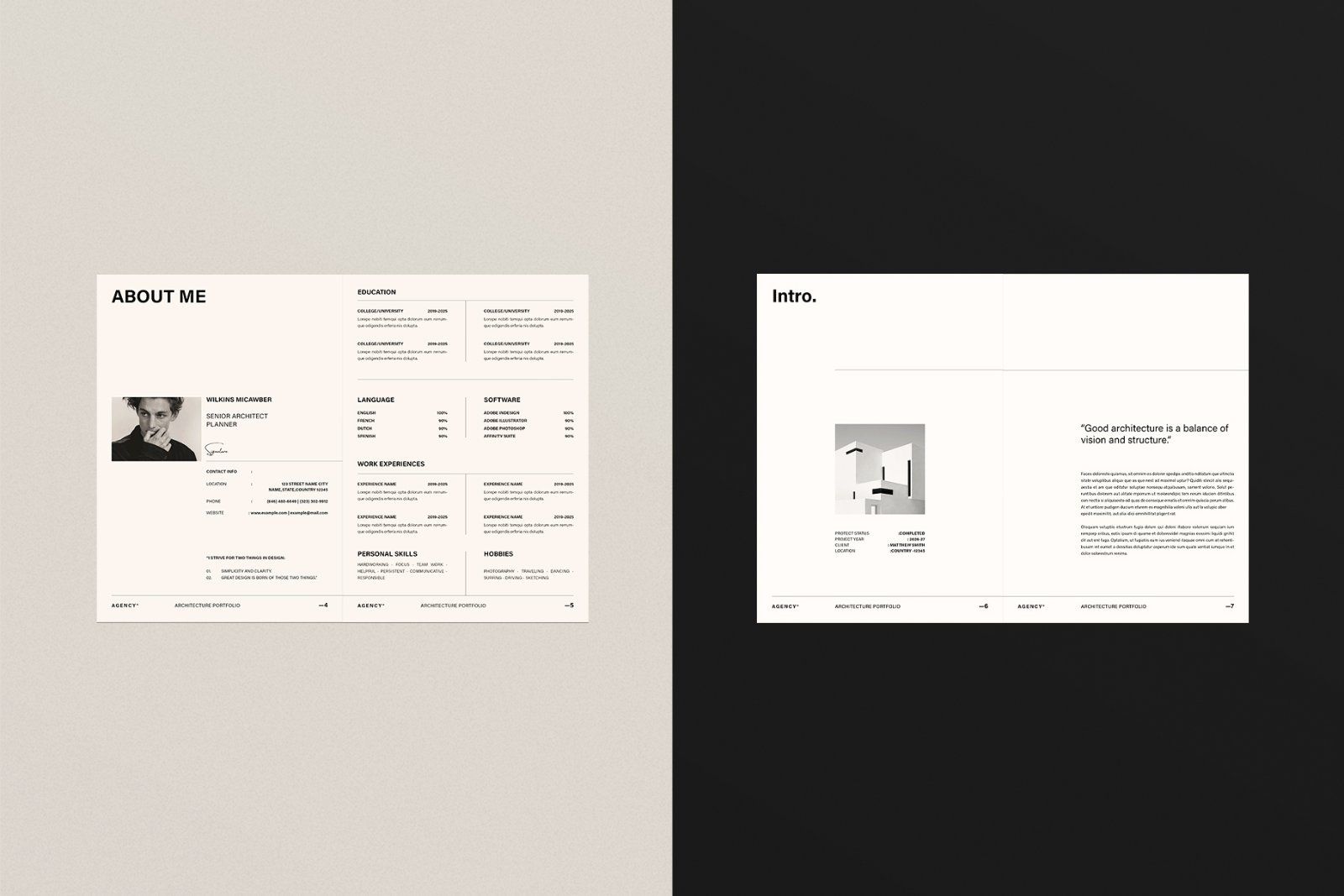 Architecture Sketch Design Portfolio Template