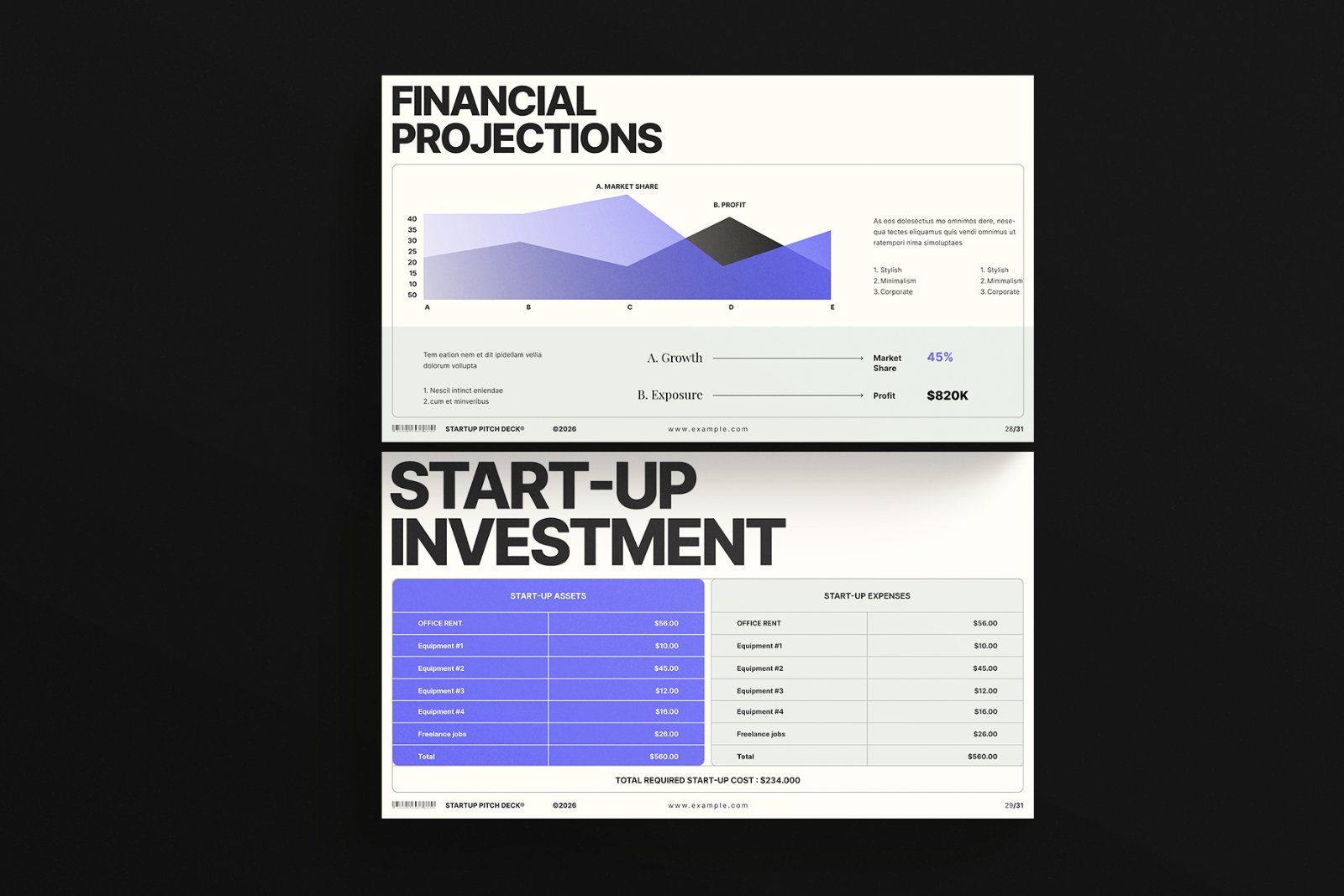 Startup Pitch Deck Presentation Template