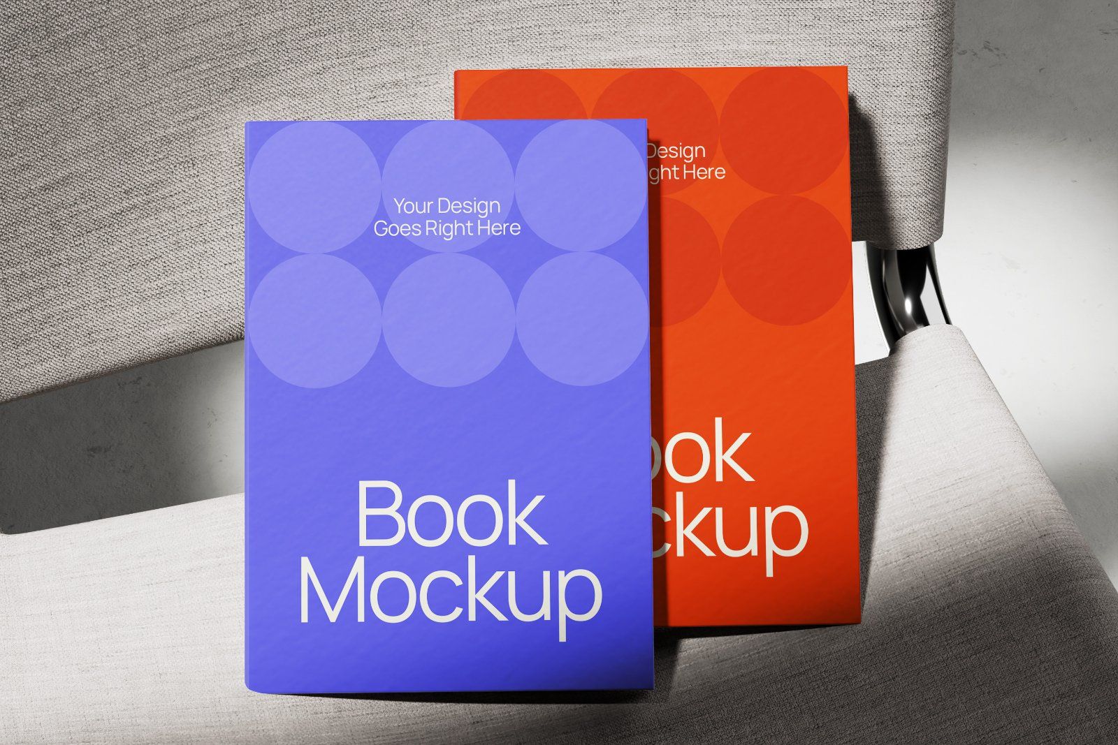 A4 Book On Chair Mockup