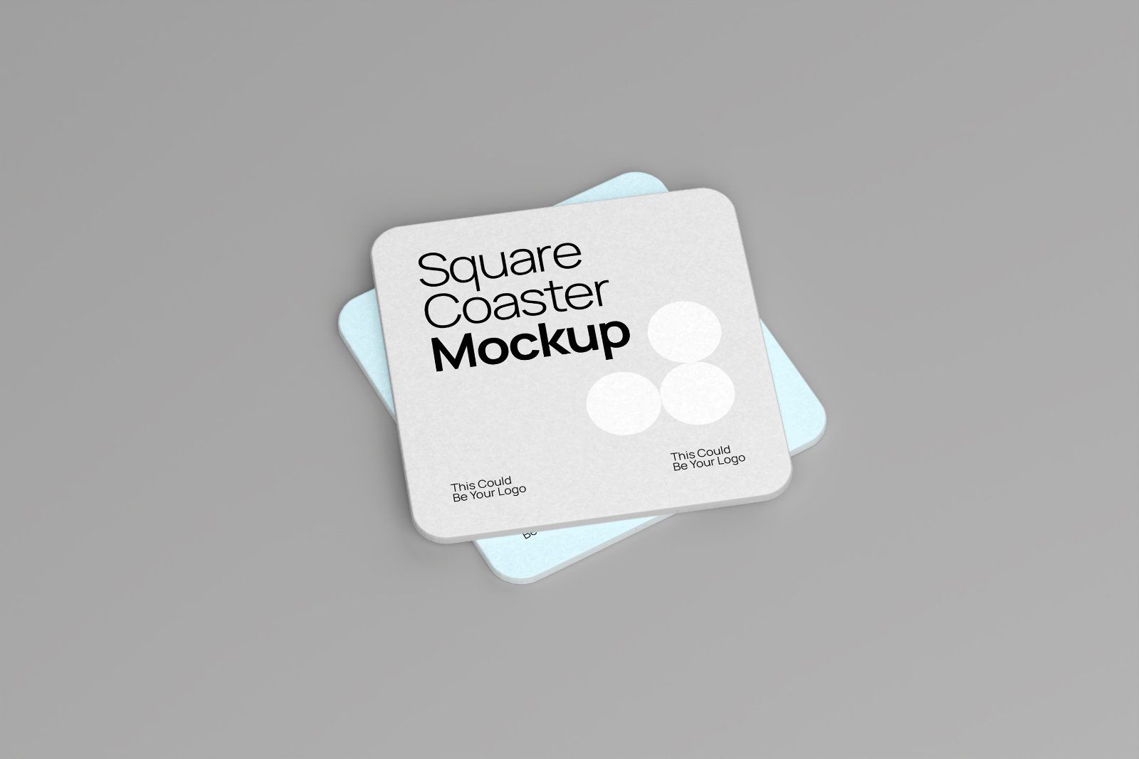 Square Coaster Mockup