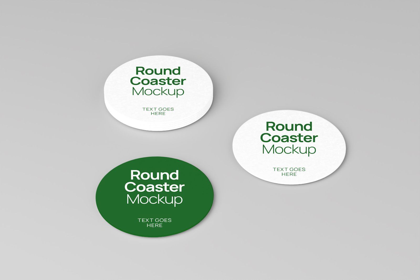 Round Coaster Mockup