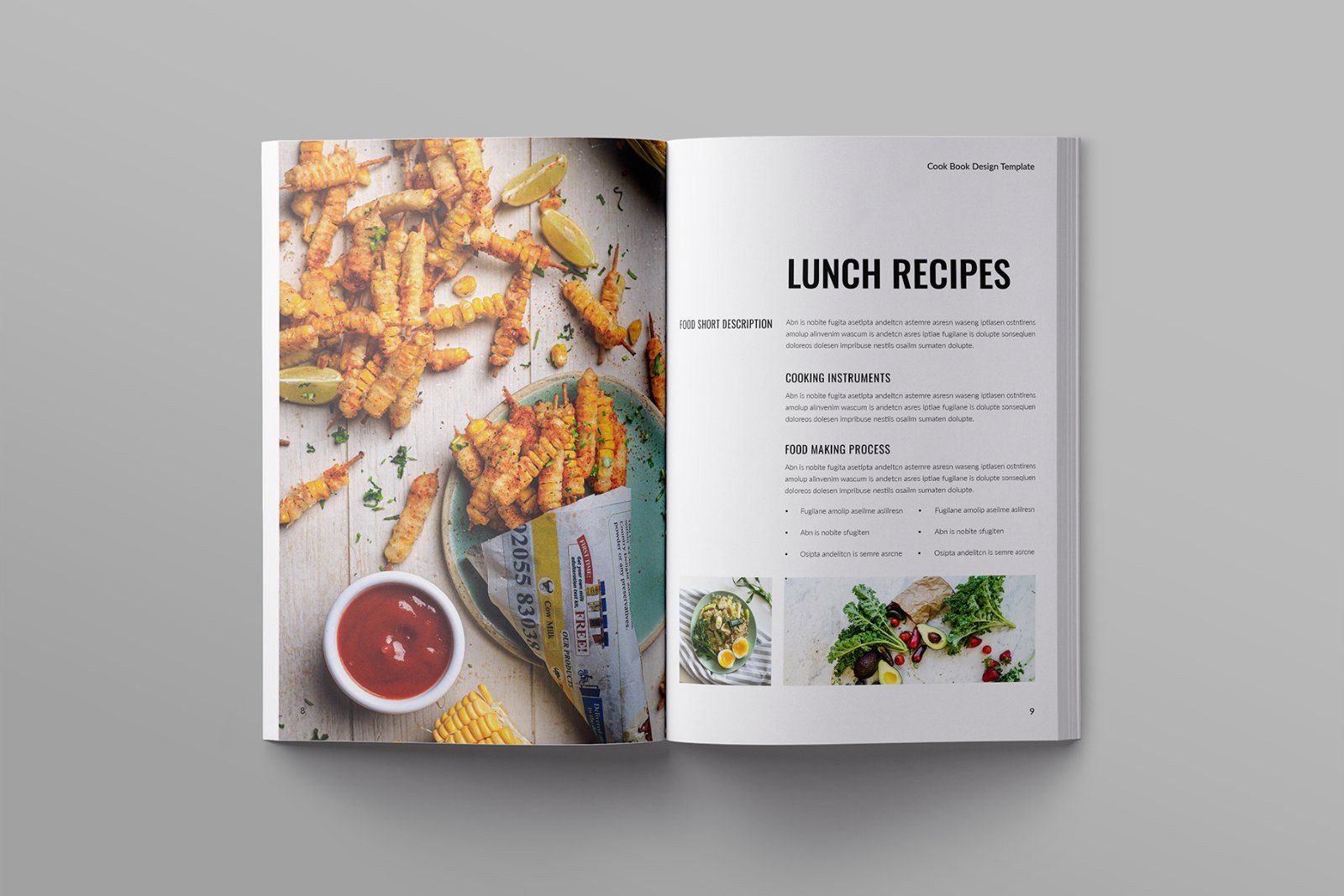 Cookbook Recipe Book Template