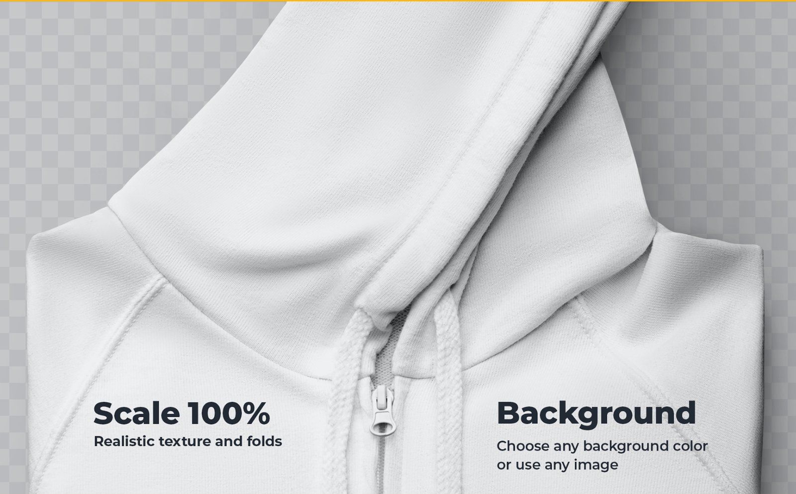 3 Folded Zip Hoodie Mockup — image 4