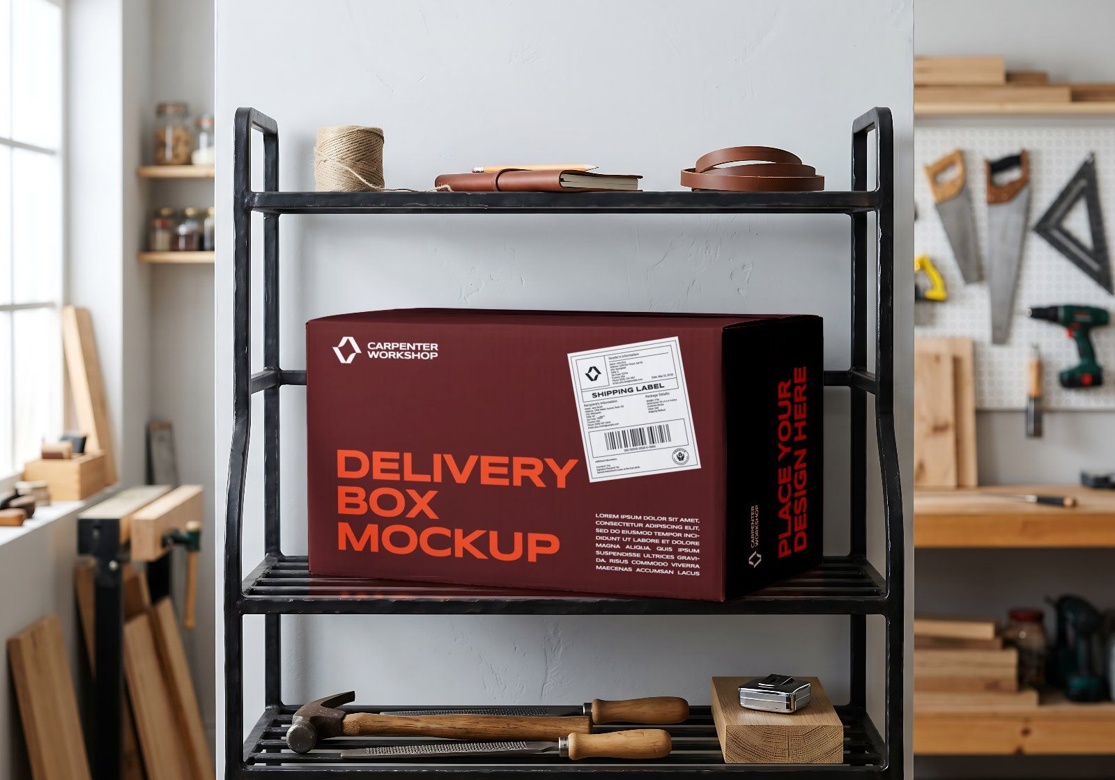 Ultimate Branding Carpenter Mockup Bundle – 15 Premium PSD Scenes for Woodworking & Industrial Ident