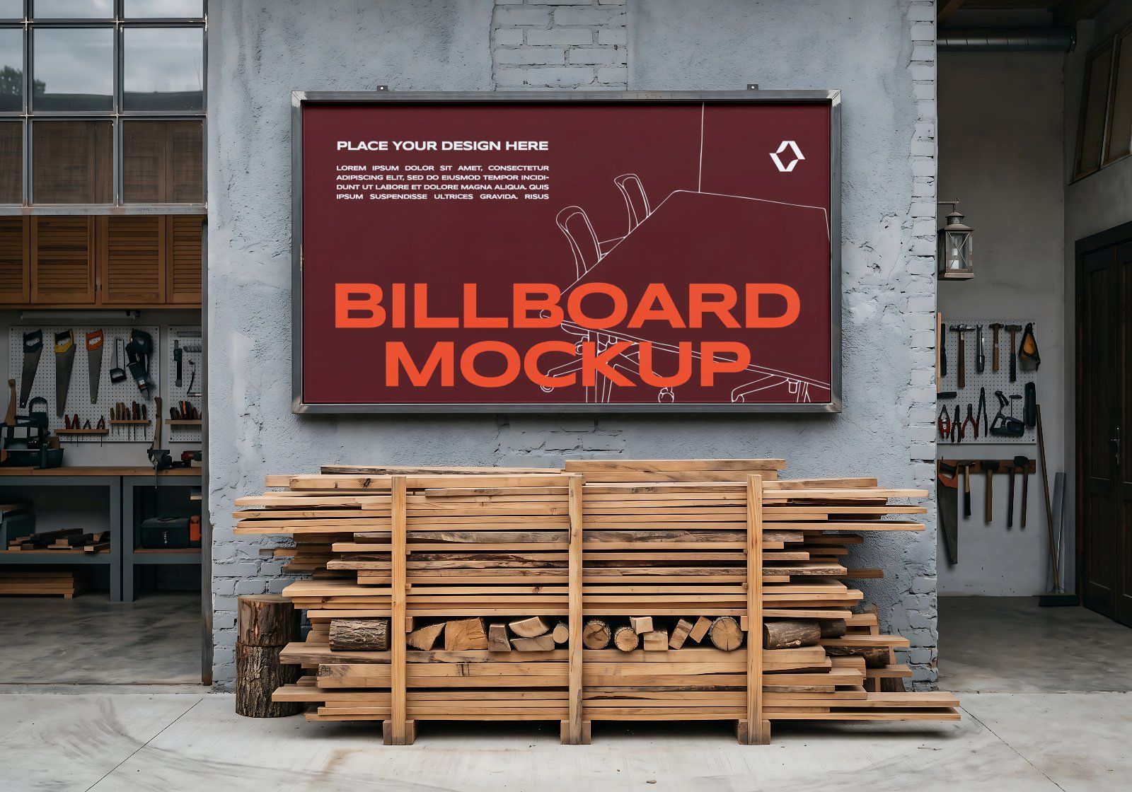 Ultimate Branding Carpenter Mockup Bundle – 15 Premium PSD Scenes for Woodworking & Industrial Ident