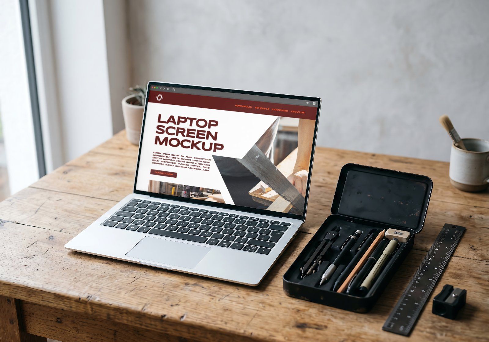 Ultimate Branding Carpenter Mockup Bundle – 15 Premium PSD Scenes for Woodworking & Industrial Ident