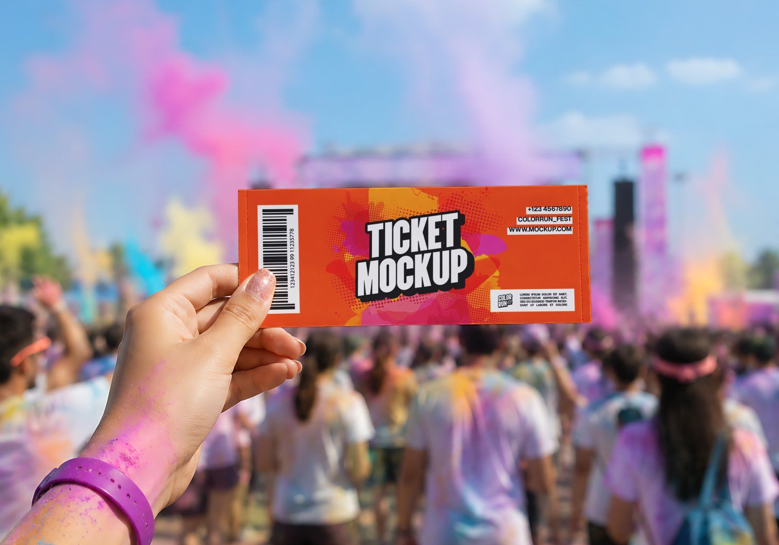 Premium Color Run Event Mockup Bundle – 15 Dynamic PSD Scenes for Sports Festival & Marathon Brandin