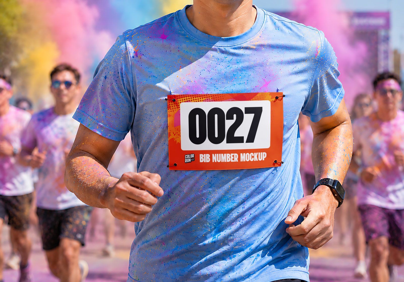 Premium Color Run Event Mockup Bundle – 15 Dynamic PSD Scenes for Sports Festival & Marathon Brandin