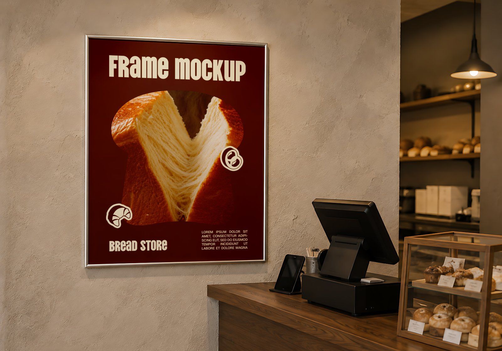 Premium Old Brown Bread Store Mockup — image 9