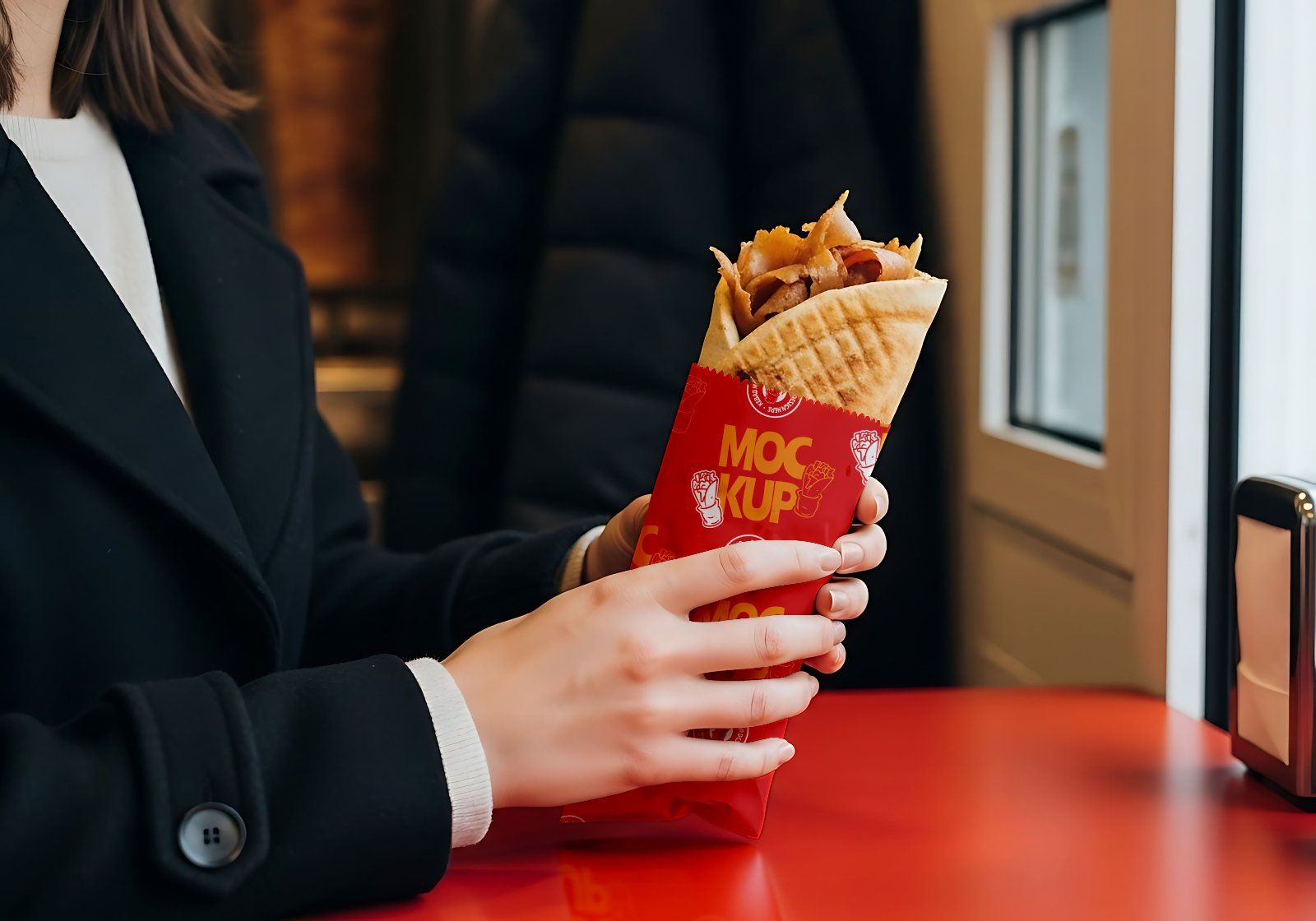 Premium Branding Kebab Mockup