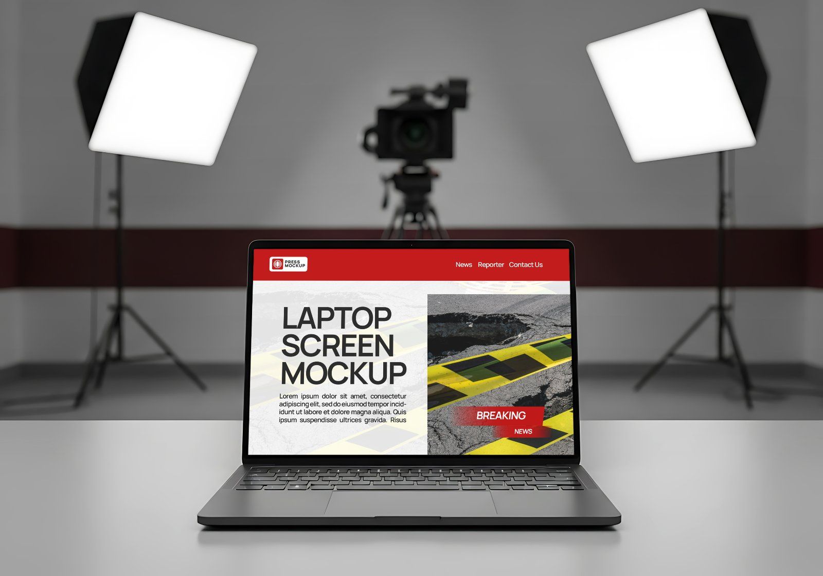 News Agency Mockup Bundle – 15 PSD Templates for Media, Press & Broadcasting Branding