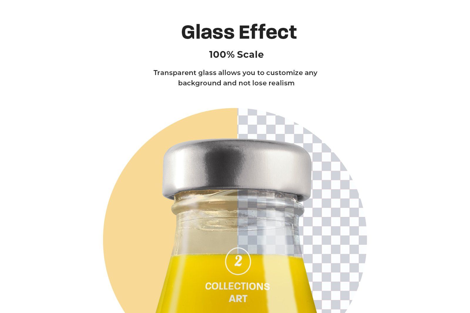 3 Mockup Glass Juice Bottle vol.02
