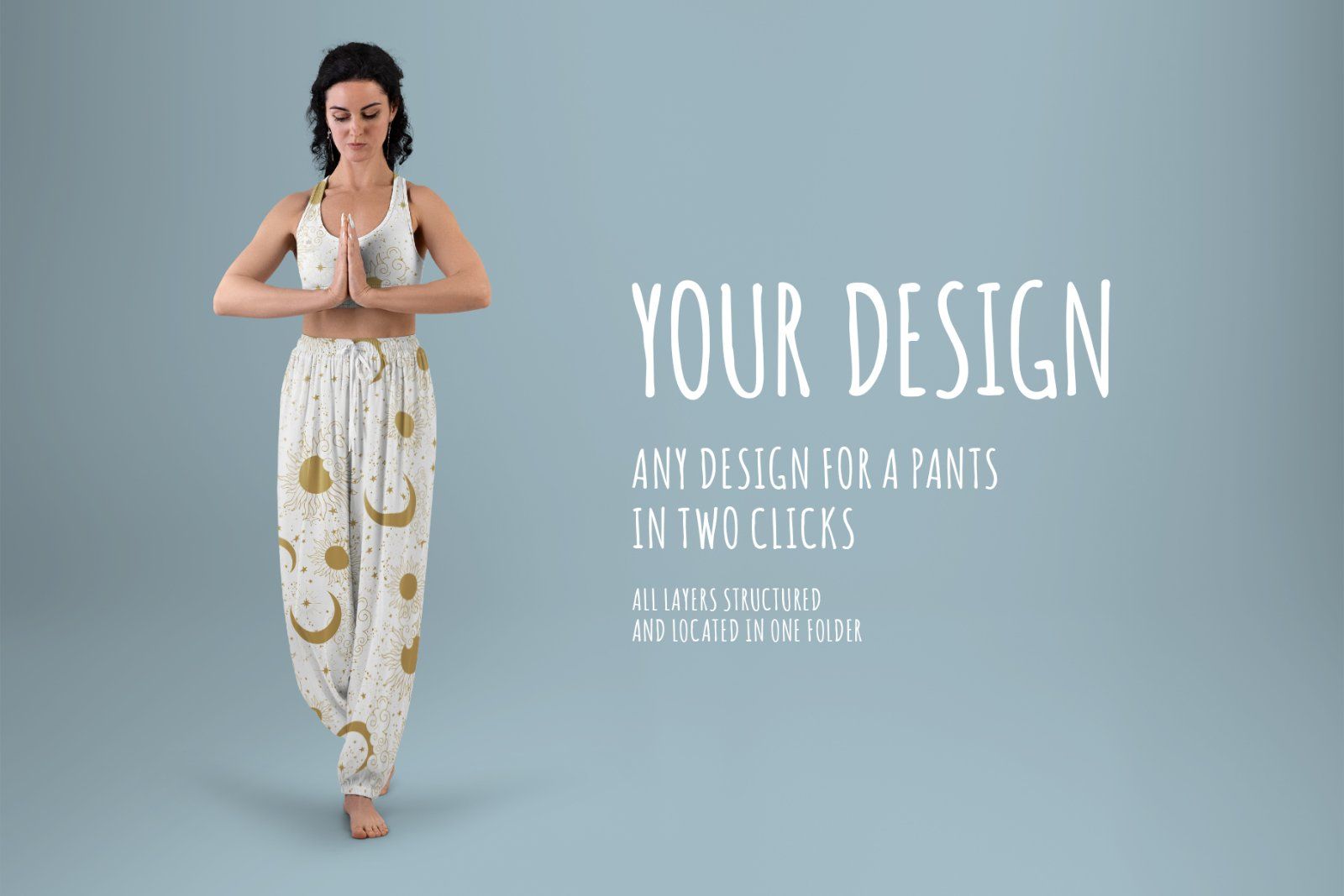 6 Wide Leg Pants Mockups and Top for Yoga and Pilates. vol.03