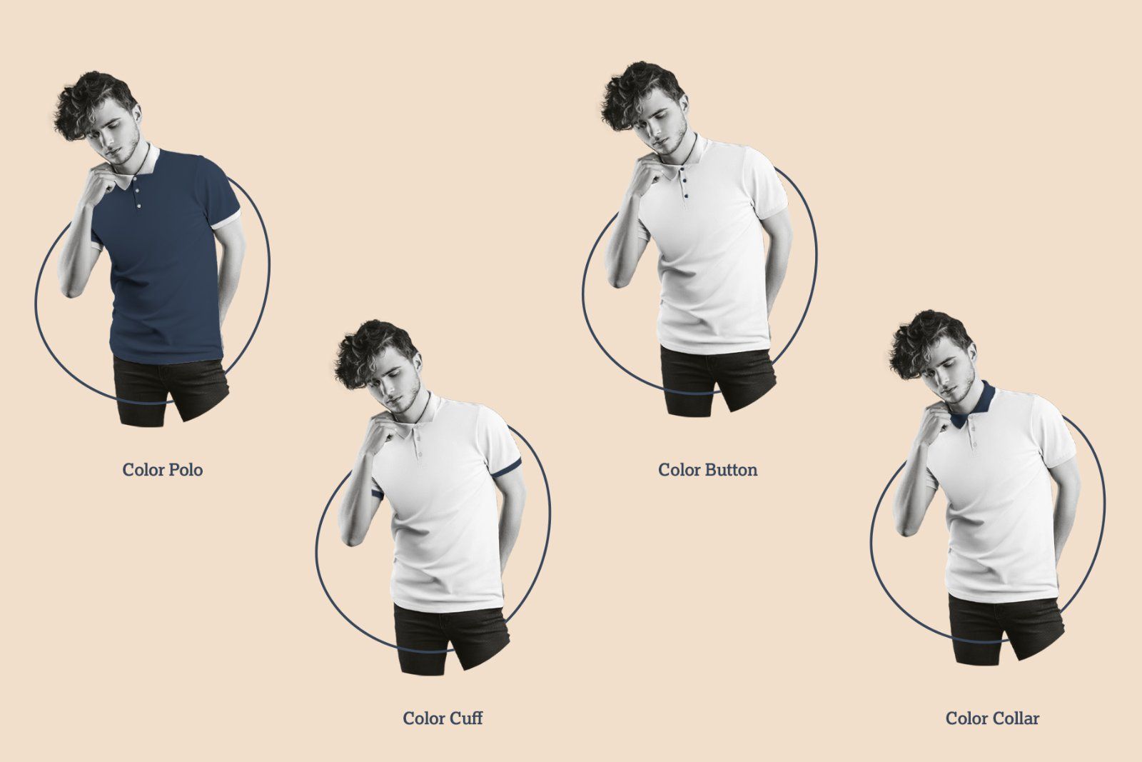 8 Men's Polo Mockups — image 4