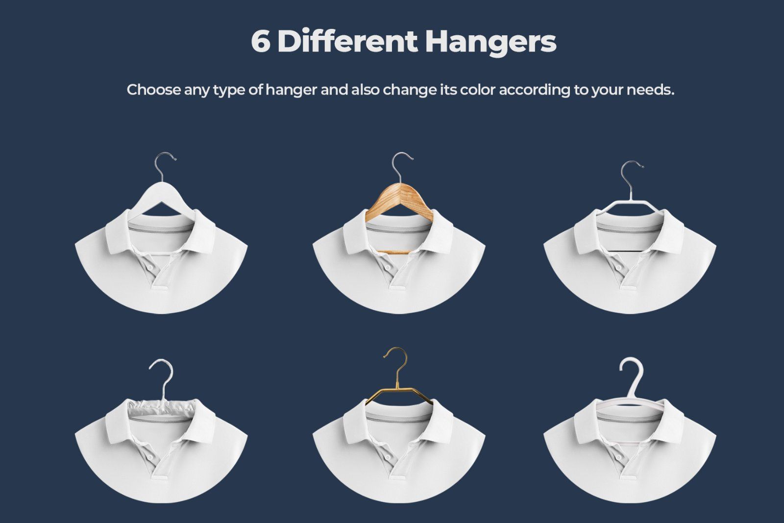 2 Mockups Polo On 6 Different Hangers — image 3
