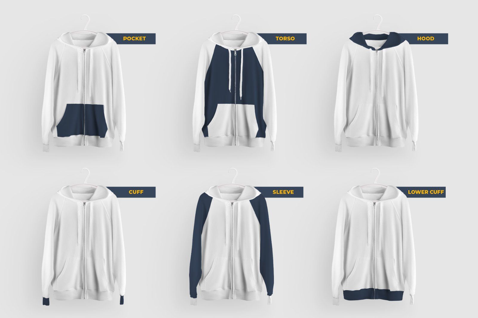 8 Zip Hoodie Mockups (Subject) — image 4
