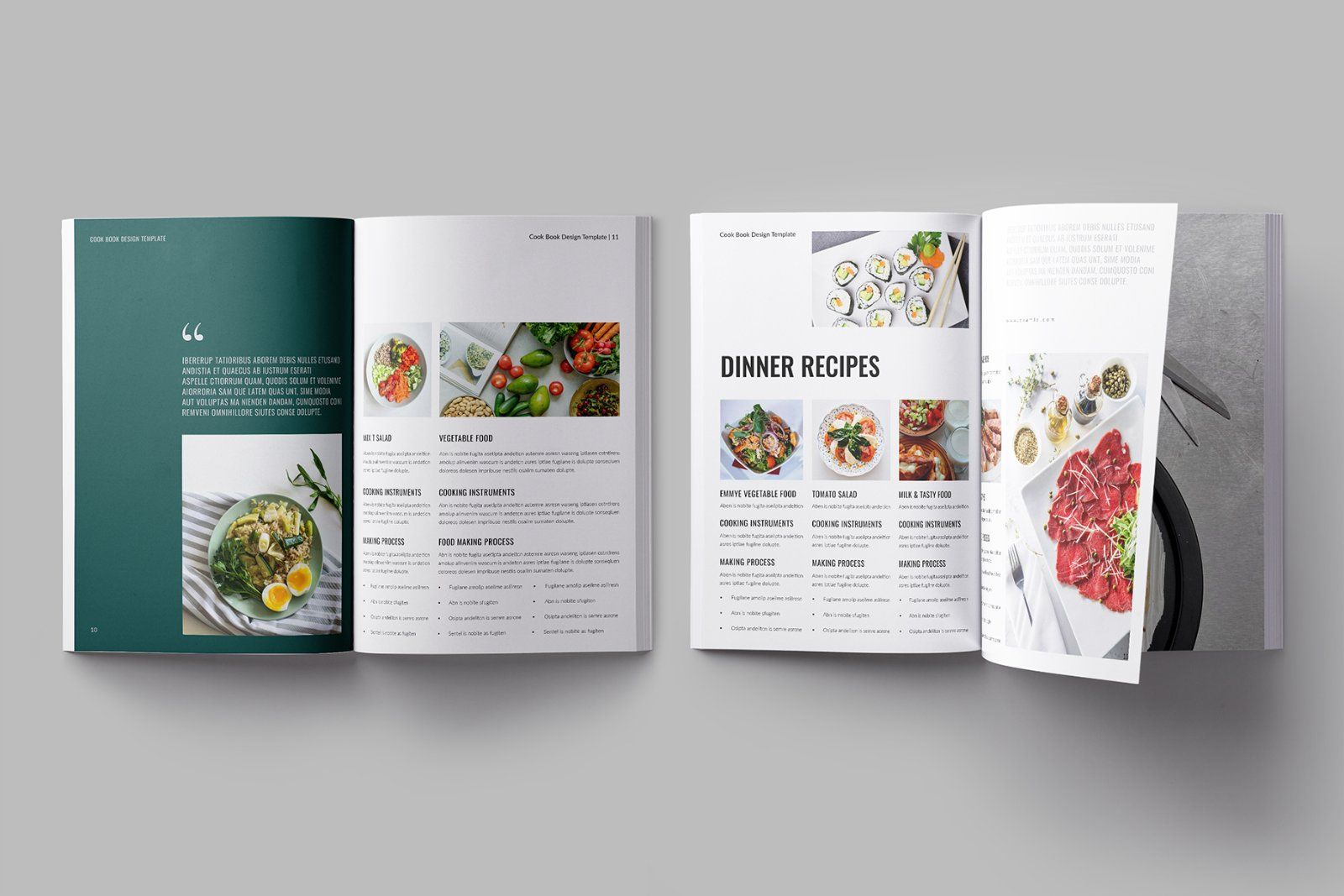Cookbook Recipe Book Template