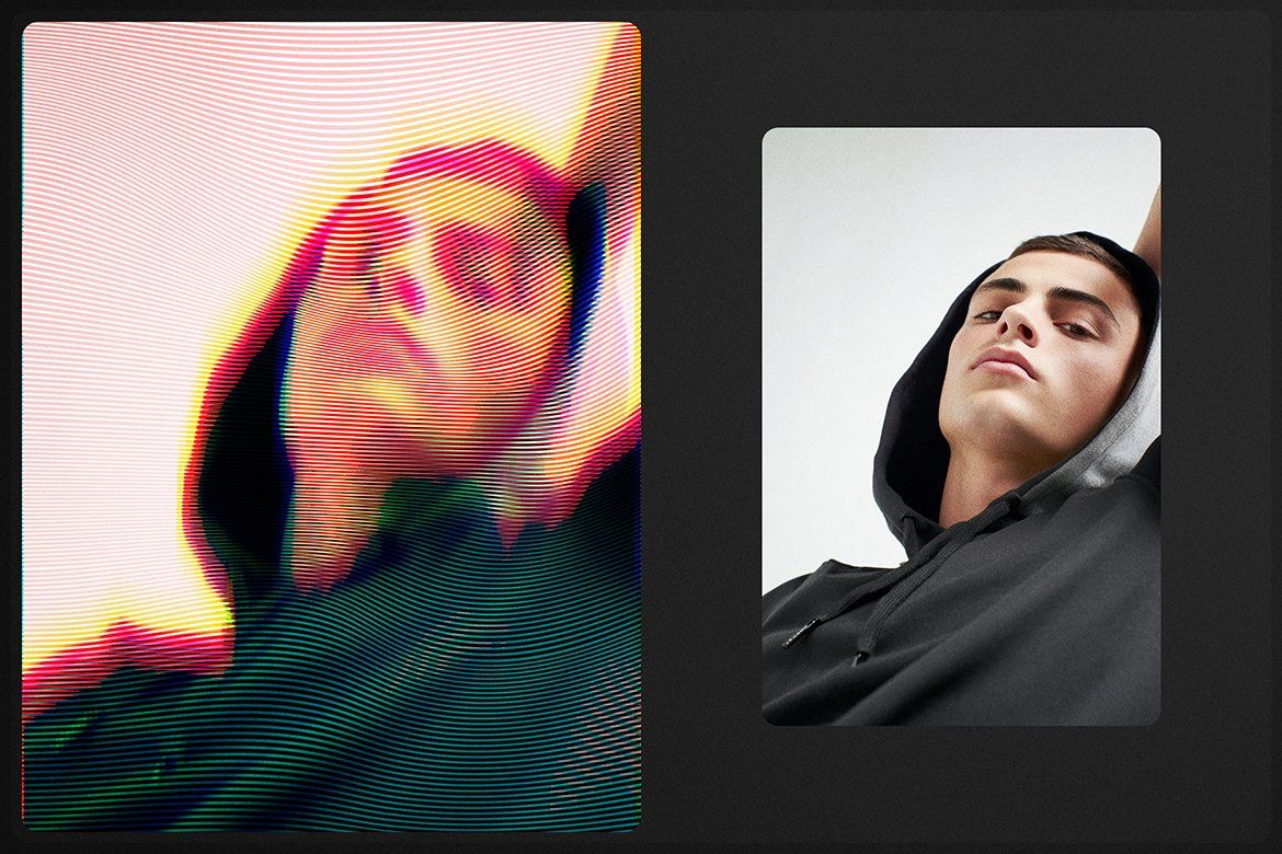 Glitch Dissolve Photo Effect