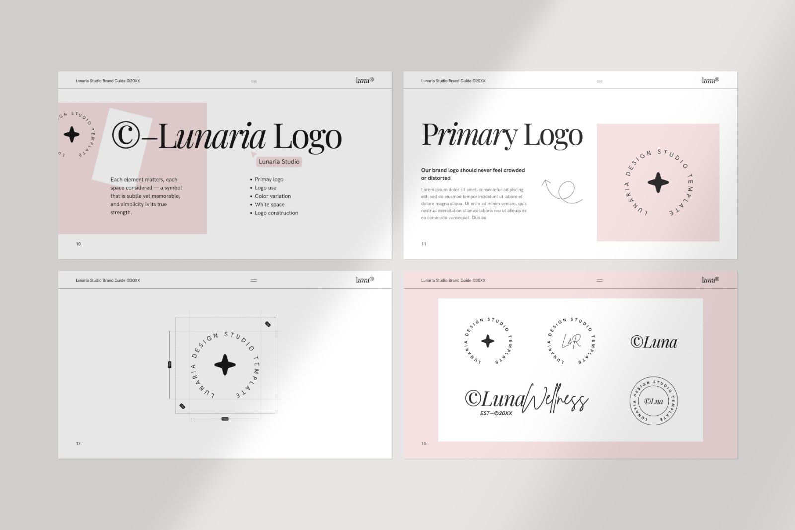 Lunaria Minimal Brand Guide Canva