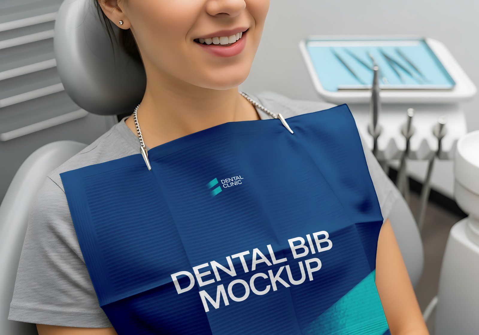 Premium Branding Blue Dental Care Mockup